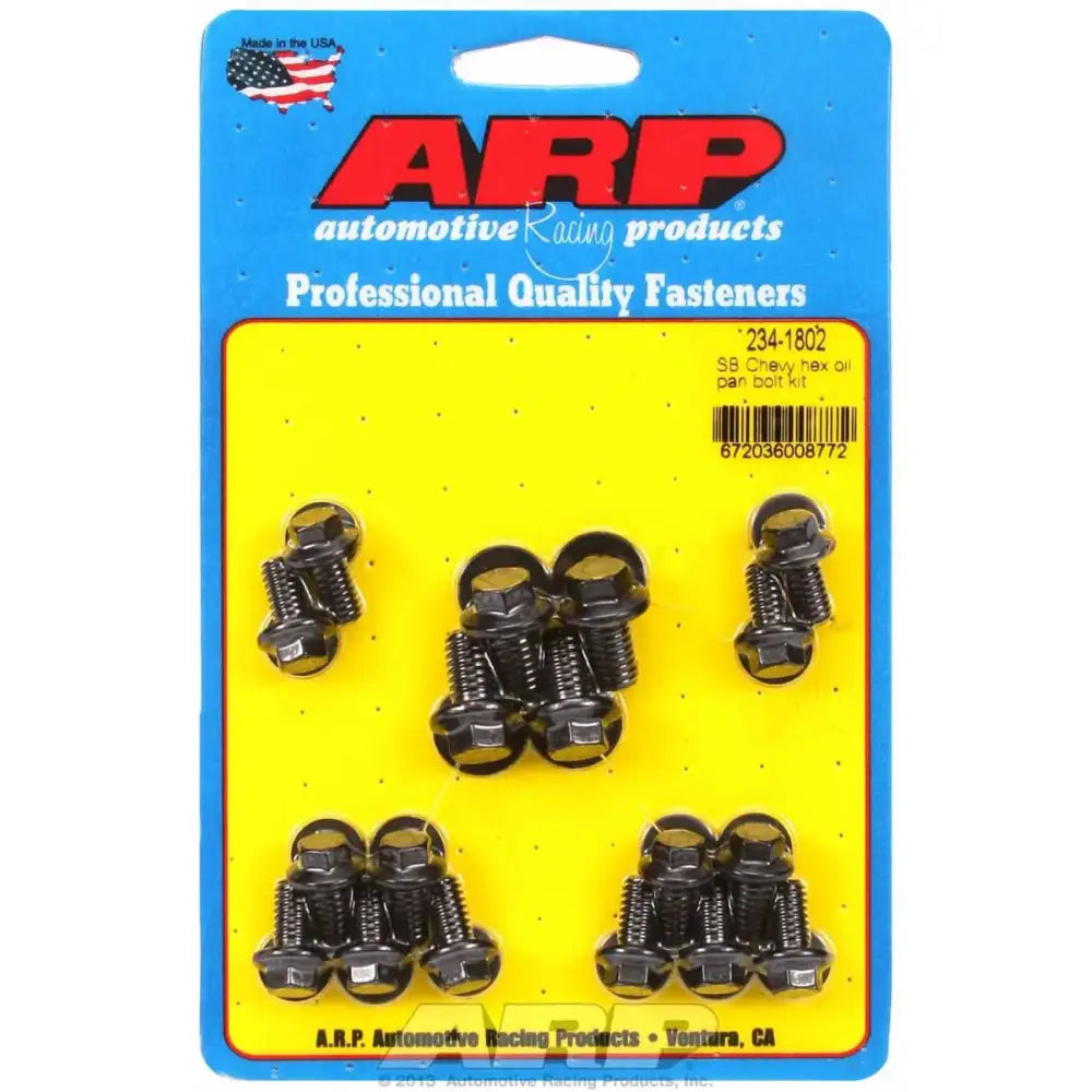 234-1802 ARP Fasteners Oil Pan Bolt Set For Use With Chevy Small