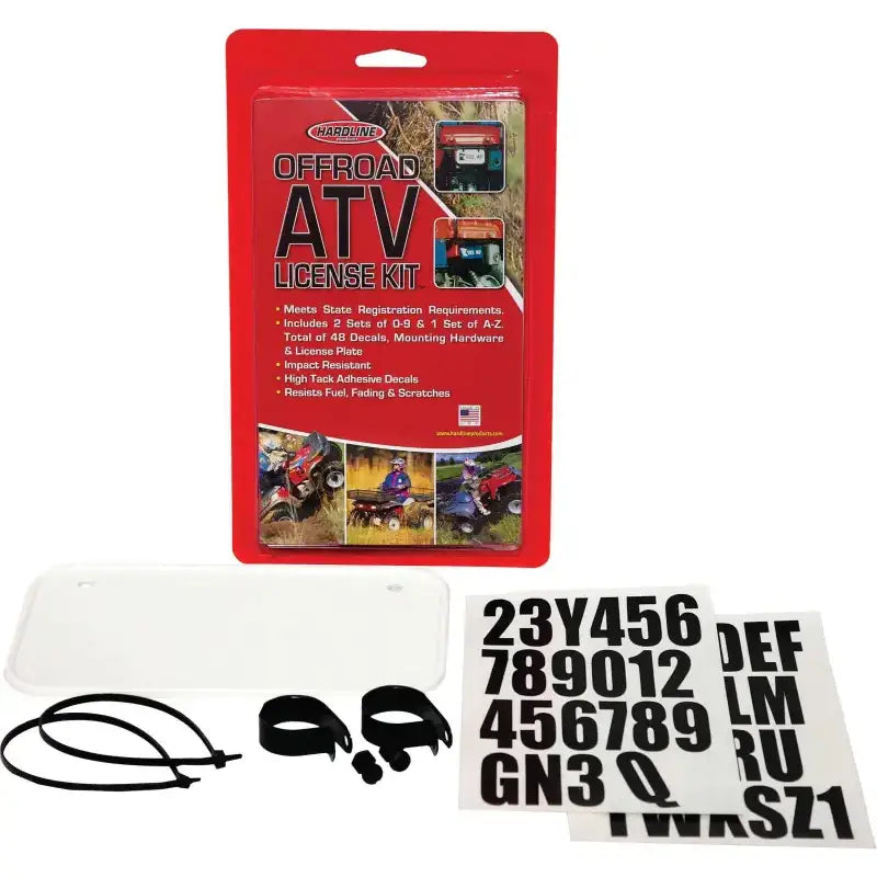 2340W Atv License Plate Kit White