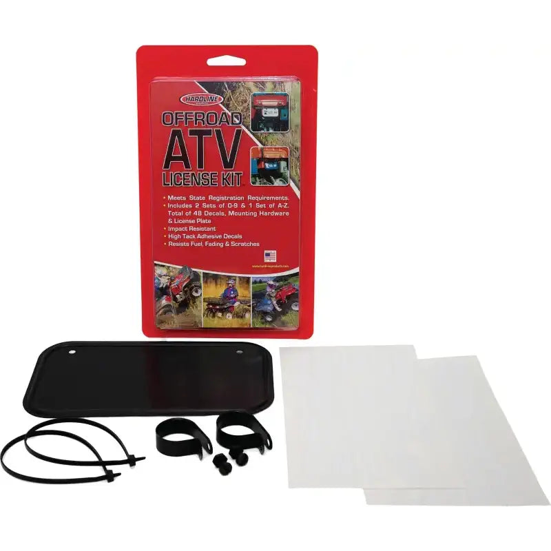 2342B Atv License Plate Kit Black Aluminum