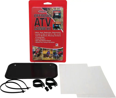 2342B Atv License Plate Kit Black Aluminum