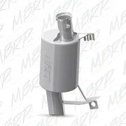 Silver 235T211 Silencer Trail Stnls exhaust muffler with inlet pipe and mounting bracket