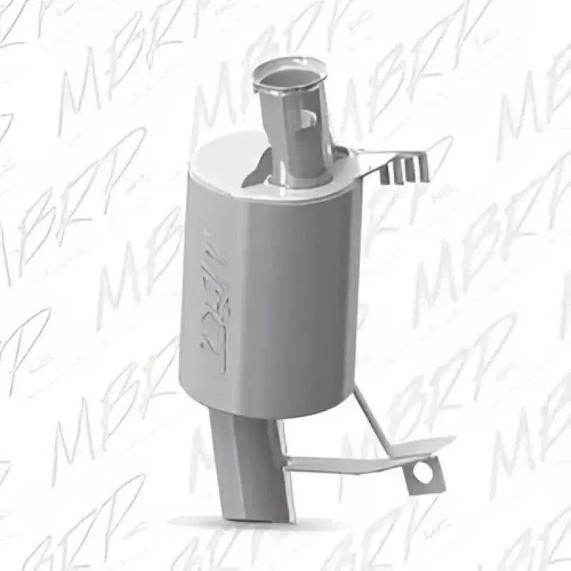Silver 235T211 Silencer Trail Stnls exhaust muffler with inlet pipe and mounting bracket