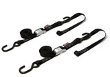23622 Powertye Tie-Down Cam S-Hook Soft-Tye 1"X6' Black/Black Pair 