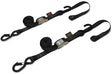 POWERTYE Tie Down Cam Sec Hook Soft Tye 1"X6' Black/Black Pair