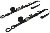 POWERTYE Tie Down Cam Sec Hook Soft Tye 1"X6' Black/Black Pair