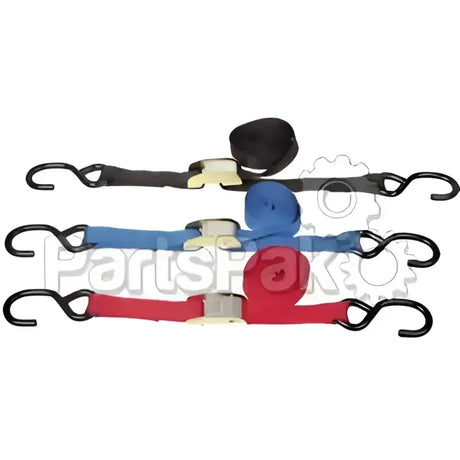 23628 LOGO Powertye Tie-Down Cam S-Hook Soft-Tye 1 InchX6’ Black/Yellow Pair - Straps/Tie-Downs