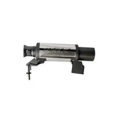 Metallic MBRP Silencer Race Stnls with black end caps and mounting bracket