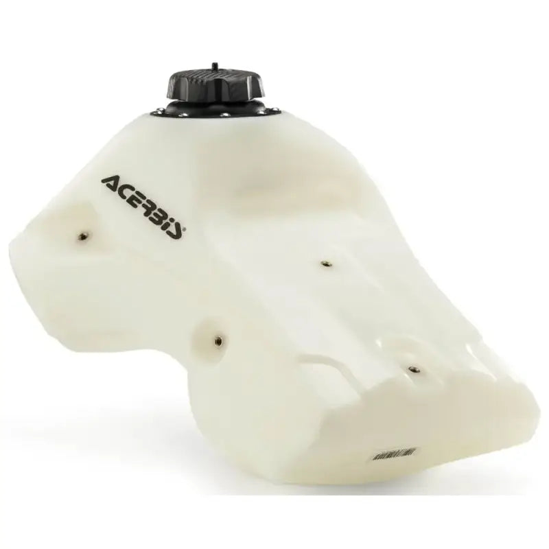 White plastic large capacity fuel tank with black cap for 2.7 gal fuel storage