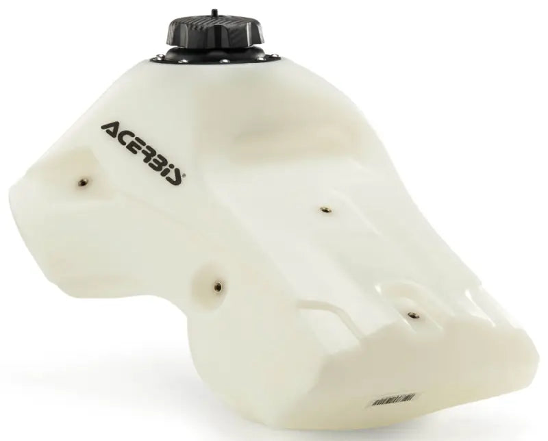 White plastic large capacity fuel tank with black cap for 2.7 gal fuel storage