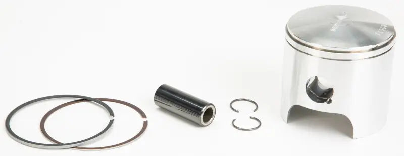 Disassembled piston kit components for Piston M06800 Mxz440 including rings and wrist pin