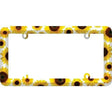 Sunflower-themed license plate frame with Cruiser Bold Graphics and bold graphics sunflowers design