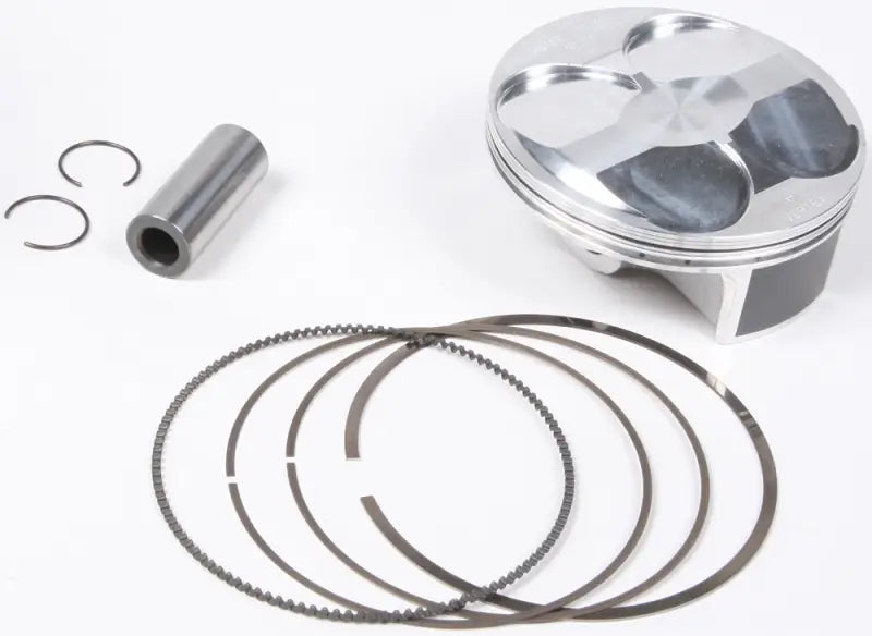 Complete piston kit with forged replica pistons, rings, wrist pin, and circlips for Kaw