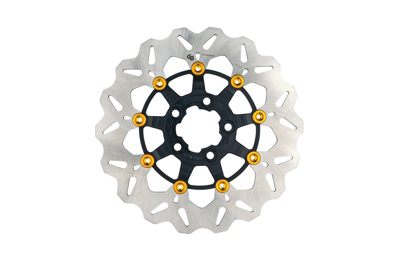 Gbrakes Wave Colored Brake Rotors Gbdu076 - Black Gold