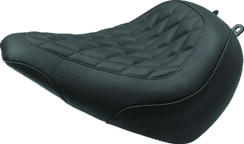 Mustang Motorcycle 83036 Mustang 18-21 Harley Street Bob Wide Tripper Passenger Seat Diamond Stitch - Black