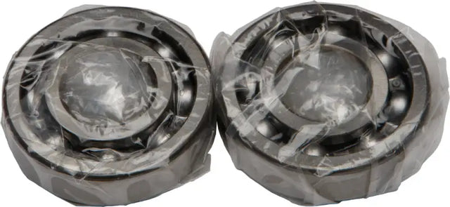 Two plastic-wrapped crankshaft bearings for seal kit replacement in the 24-1033 Crankshaft Bearing/Seal Kit