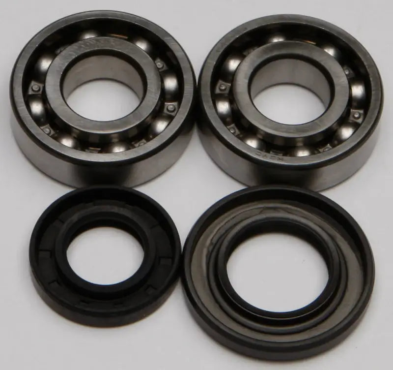 Two deep-groove ball bearings and rubber oil seals from the 24-1068 Crankshaft Bearing Seal Kit for RV parts & accessories