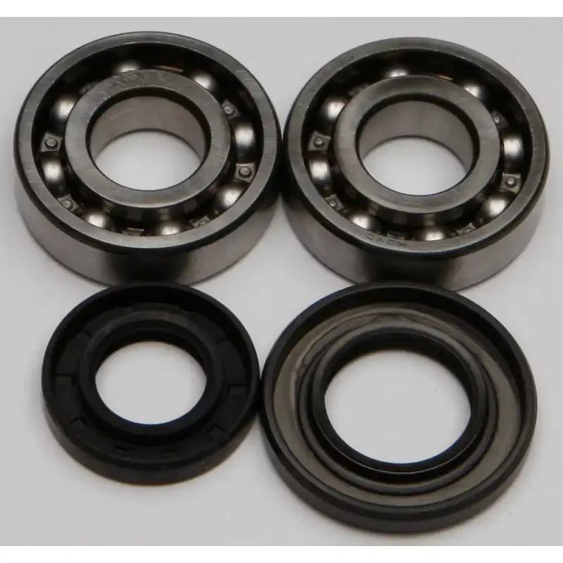 Two deep-groove ball bearings and rubber oil seals from the 24-1068 Crankshaft Bearing Seal Kit for RV parts & accessories