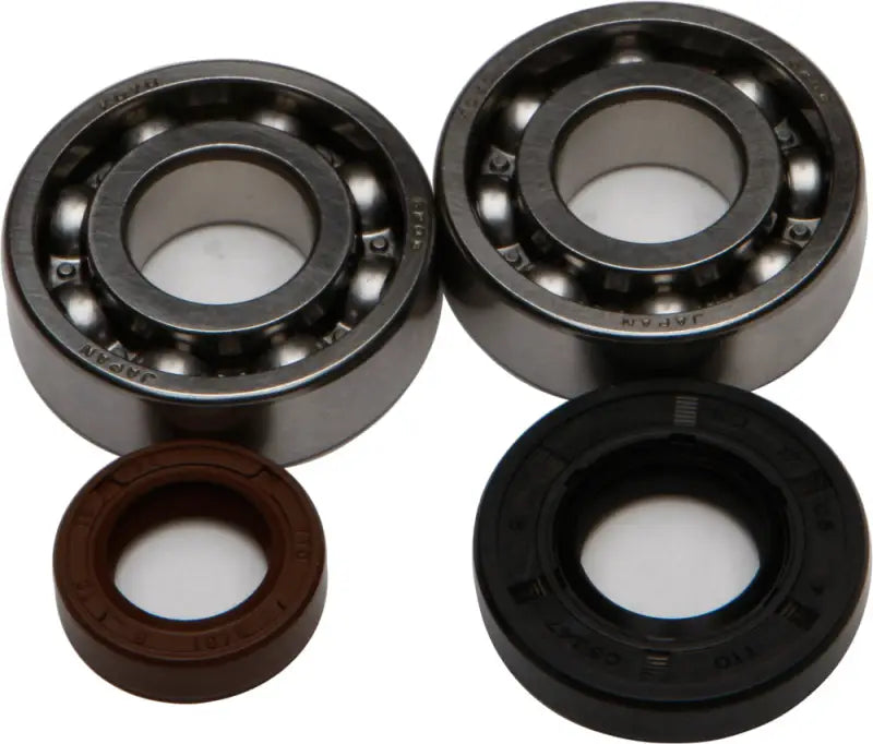 Two ball bearings and oil seals from the 24-1101 Crankshaft Bearing Seal Kit for RV parts & accessories