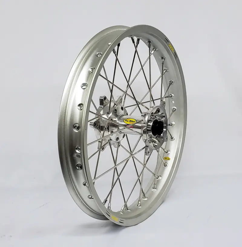 24-1101121 Pro-Wheel Wheel Rear 1.85X19 Silver Hub Sil Rim/Blk Spoke/Sil Nipple - Wheels
