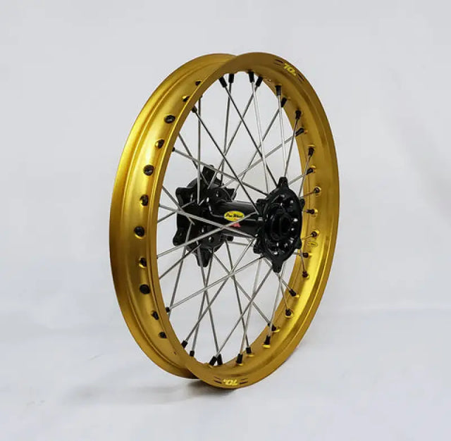 24-1102224 Pro-Wheel Wheel Rear 1.85X19 Black Hub Blk Rim/Blk Spoke/Gld Nipple - Wheels