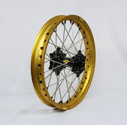 24-1102412 Pro-Wheel Wheel Rear 1.85X19 Black Hub Gld Rim/Sil Spoke/Blk Nipple - RV and Auto Parts