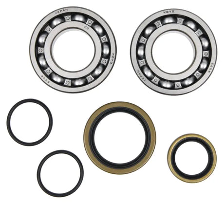 Ball bearings and seals from the 24-1128 Crankshaft Bearing Seal Kit for engine repair