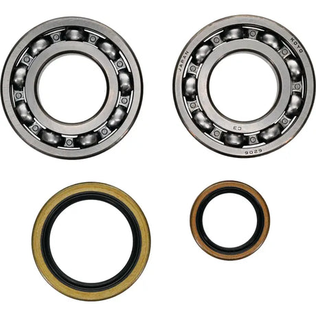 Two ball bearings and oil seals from the 24-1129 Crankshaft Bearing Seal Kit for RV parts & accessories
