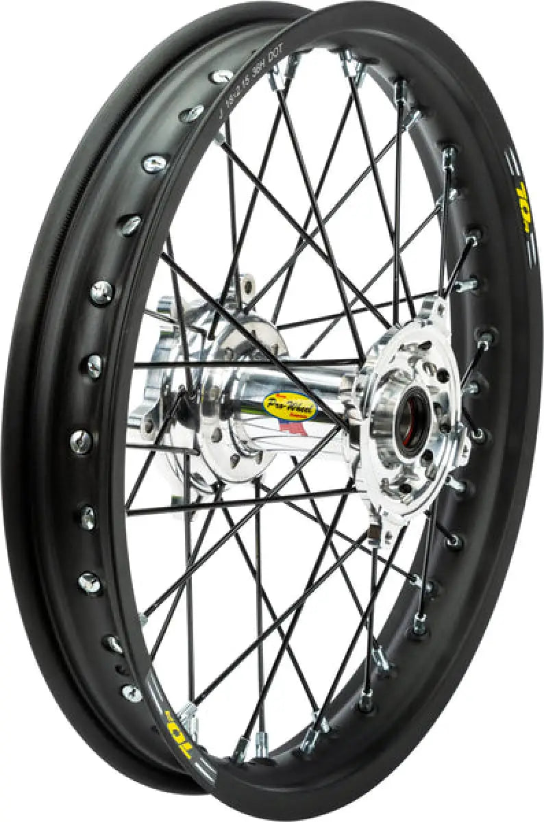 24-1201242 Pro-Wheel Wheel Rear 2.15X19 Silver Hub Blk Rim/Gld Spoke/Blk Nipple - Wheels