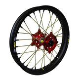 24-1387242 Pro-Wheel Wheel Rear 2.15X18 Red Hub Blk Rim/Gld Spoke/Blk Nipple - RV and Auto Parts