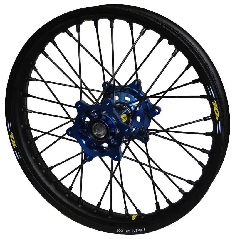 24-2103222 Pro-Wheel Wheel Rear 1.85X19 Blue Hub Blk Rim/Blk Spoke/Blk Nipple - RV and Auto Parts