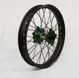 24-2105224 Pro-Wheel Wheel Rear 1.85X19 Green Hub Blk Rim/Blk Spoke/Gld Nipple - RV and Auto Parts
