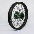 24-2205224 Pro-Wheel Wheel Rear 2.15X19 Green Hub Blk Rim/Blk Spoke/Gld Nipple - RV and Auto Parts