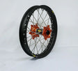 24-3076211 Pro-Wheel Wheel Rear 1.60X14 Orange Hub Blk Rim/Sil Spoke/Sil Nipple - RV and Auto Parts