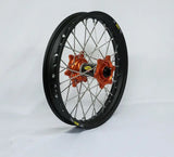 24-3076211 Pro-Wheel Wheel Rear 1.60X14 Orange Hub Blk Rim/Sil Spoke/Sil Nipple - RV and Auto Parts