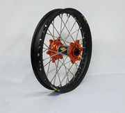 24-3096211 Pro-Wheel Wheel Rear 1.85X16 Orange Hub Blk Rim/Sil Spoke/Sil Nipple - RV and Auto Parts