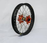 24-3286211 Pro-Wheel Wheel Rear 2.15X18 Orange Hub Blk Rim/Sil Spoke/Sil Nipple - RV and Auto Parts
