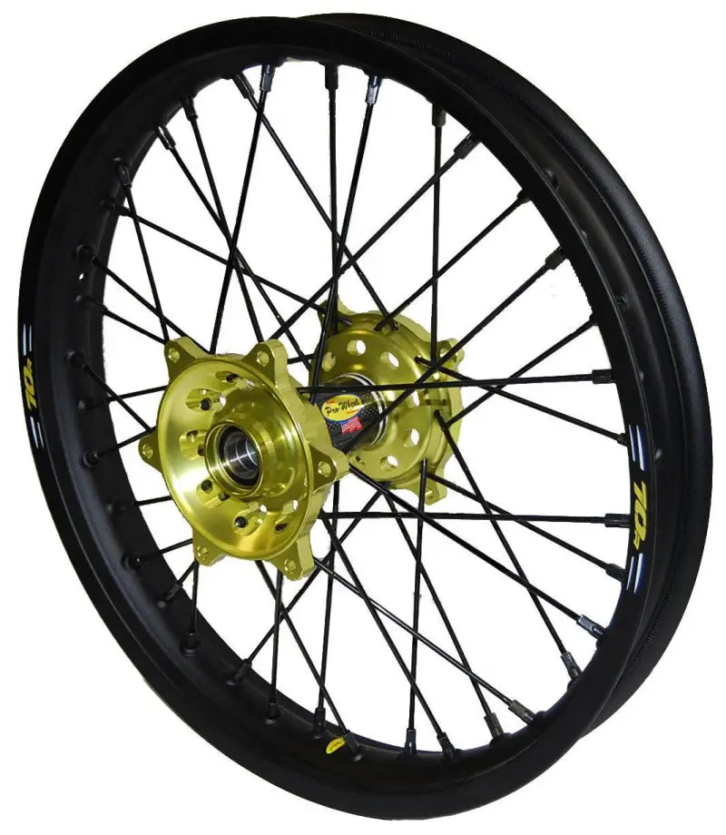24-4582224 Pro-Wheel Wheel Rear 2.15X18 Black Hub Blk Rim/Blk Spoke/Gld Nipple - RV and Auto Parts