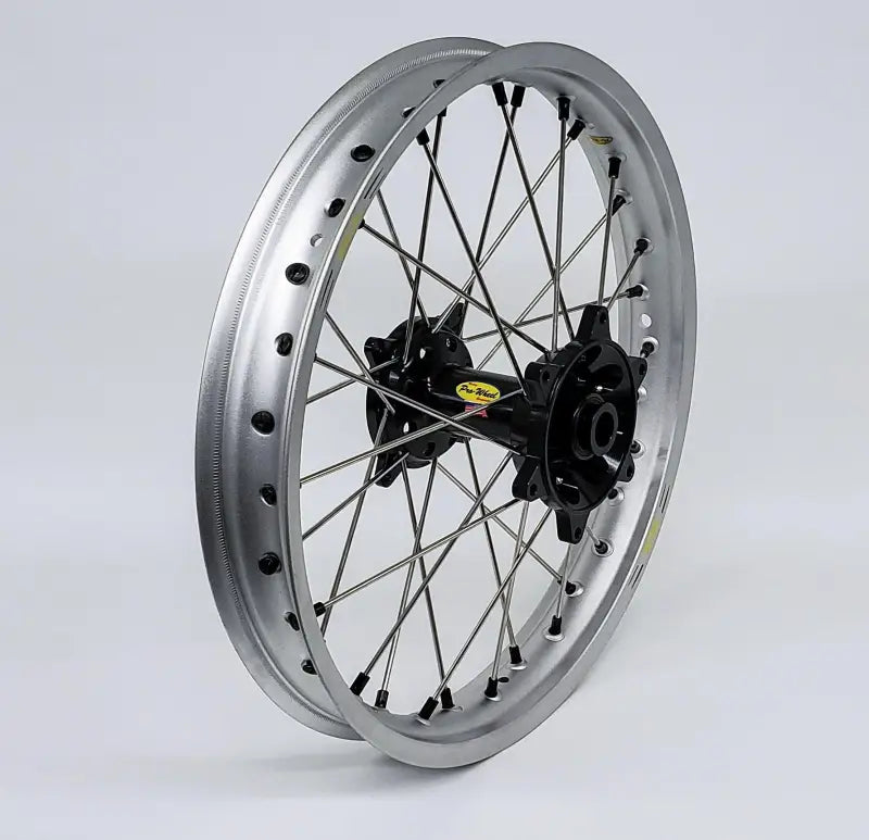 24-5982112 Pro-Wheel Wheel Rear 2.15X18 Black Hub Sil Rim/Sil Spoke/Blk Nipple - RV and Auto Parts