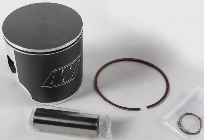 Black piston with silver top, wrist pin, piston ring, circlips for 2416M07800 Piston M07800