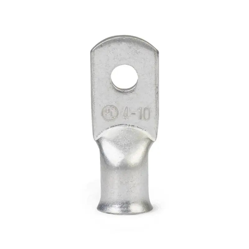 Silver electrical lug from Ancor Tinned Lug series for #4 to #10 wire connections