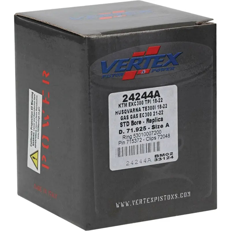 Vertex piston kit box for 24244A Cast Piston Kit 71.925/Std Husq/KTM