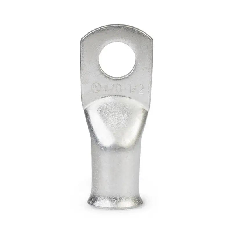 Silver-colored electrical lug for secure wiring connects with Ancor Tinned Lug #4/0 1/2