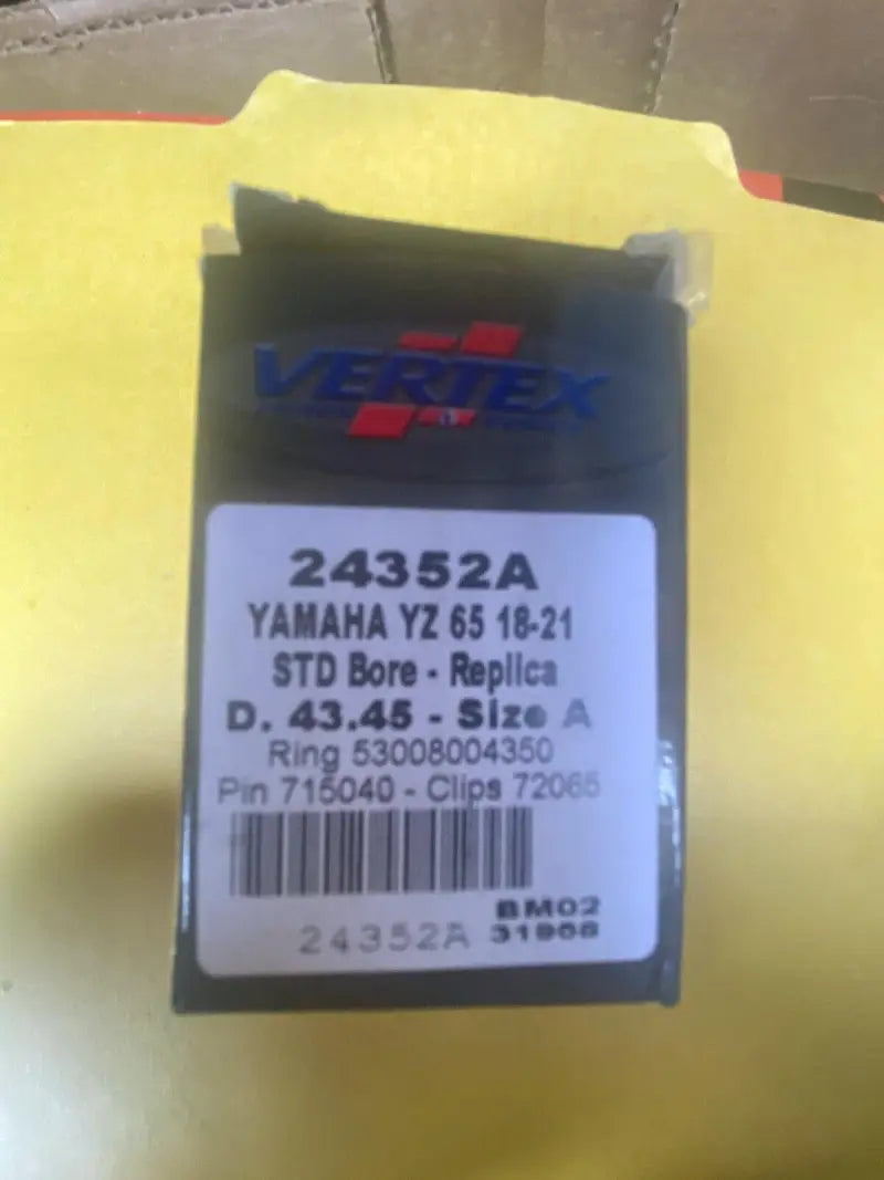 24352A Vertex Piston Kit Cast 43.45/Std Yam - RV and Auto Parts