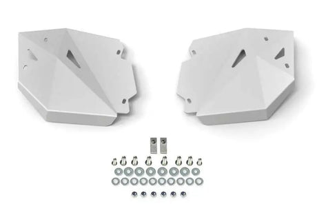 White geometric panels with hardware for powersports usa Rival Powersports A-Arm Guards