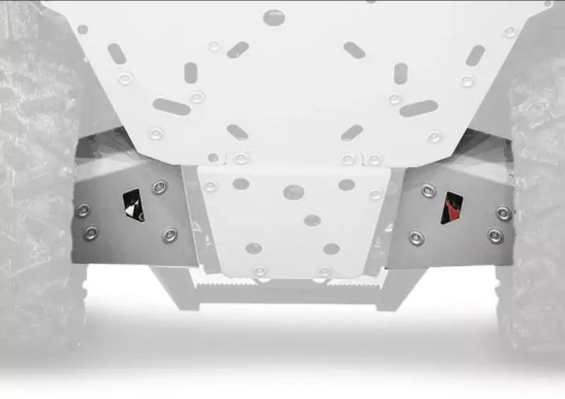 Silver metal undercarriage protection for powersports usa by Rival Powersports USA
