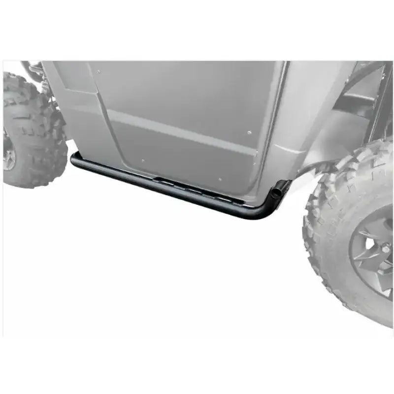 Black tubular rock sliders attached to off-road vehicle for added protection Rival Powersports USA