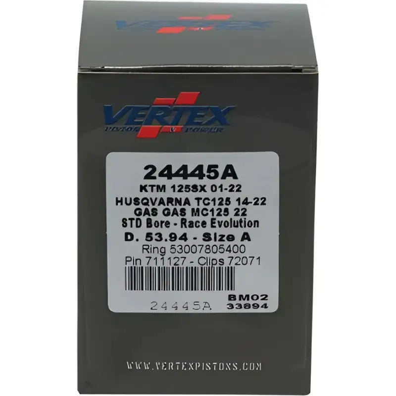 24445B Vertex Piston Kit Cast Race Evolution 53.95/Std Ktm / Husq / Gas - RV and Auto Parts