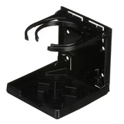 Black Attwood Marine Dual Ring Drink Holder - perfect for RV, Automotive, Powersports, off-road, and marine use. Durable, powder-coated finish for boat consoles or gunnel rails. Marine, AVADA - Best Sellers, Marine Maintenance