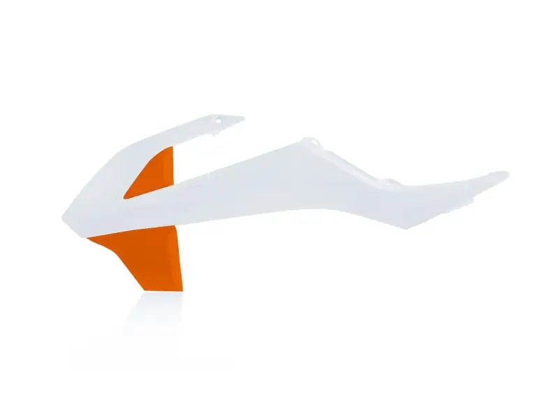White and orange motorcycle fairing radiator shroud white exact OEM quality for sport bikes