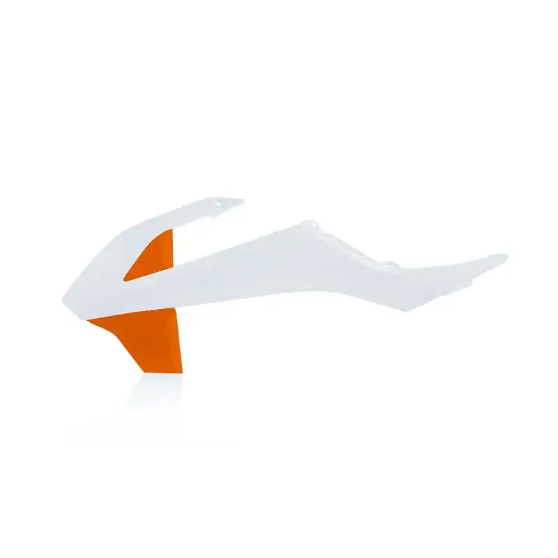 White and orange motorcycle fairing radiator shroud white exact OEM quality for sport bikes